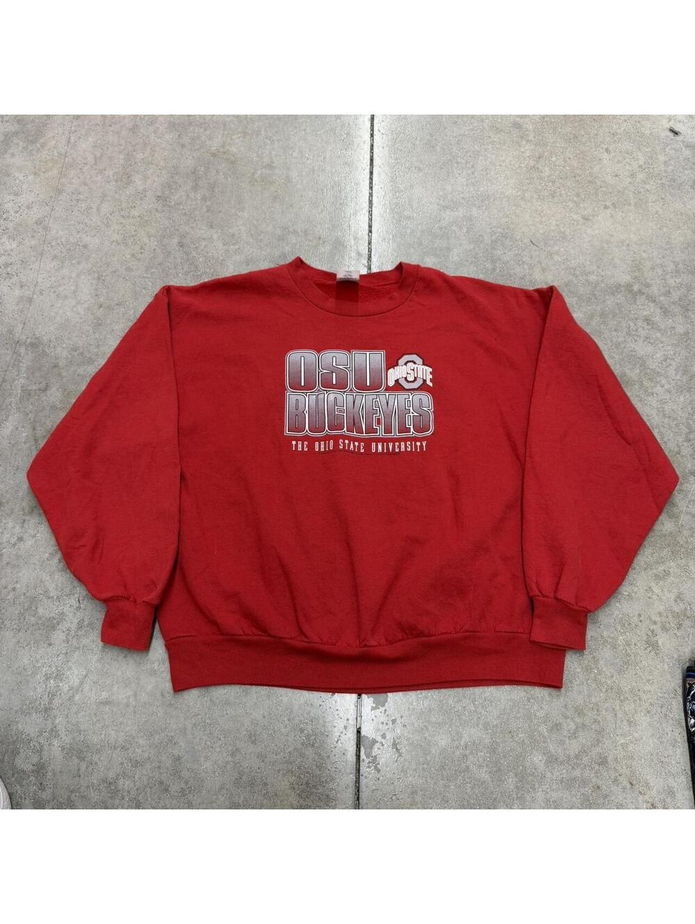 vintage ohio state university buckeyes collegiate red crewneck size xxl